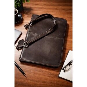 Genuine Leather Executive Briefcase Laptop Portfolio Brown Madrigal Angelica